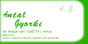 antal gyorki business card